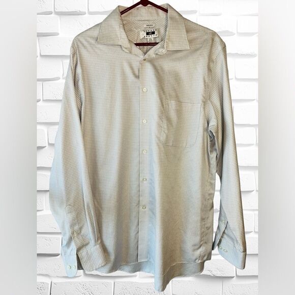 Joseph Abboud Men’s 16.5 34/35 Long Sleeved Classic Fit Checked Plaid Shirt - Picture 1 of 8